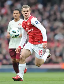 Arsenal V Sunderland 2010-11 Prints: Arsenal's Jack Wilshere in Action against Sunderland at Emirates Stadium