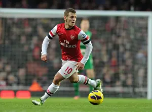 Swansea Prints: Arsenal's Jack Wilshere in Action Against Swansea City (Premier League 2012-13)