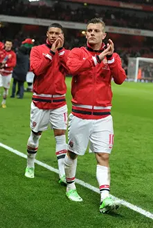 Arsenal's Jack Wilshere and Alex Oxlade-Chamberlain Celebrate Victory Over Wigan Athletic (2012-13)