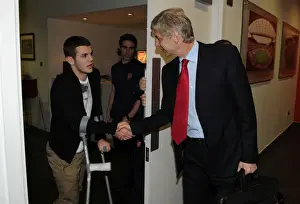 Arsenal's Jack Wilshere and Arsene Wenger Share a Moment Before Arsenal vs. Marseille, UEFA Champions League (0:0), Group F, Emirates Stadium, 11/1/11