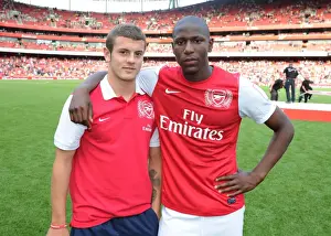 Arsenal V New York Red Bulls 2011-12 Prints: Arsenal's Jack Wilshere and Benik Afobe Clash with New York Red Bulls in 2011-12 Emirates Cup