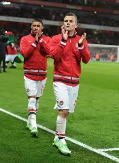 Arsenal's Jack Wilshere Celebrates After Arsenal v Wigan Athletic, Premier League 2012-13