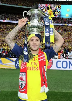 Arsenal's Jack Wilshere Celebrates FA Cup Victory at Wembley (2015)