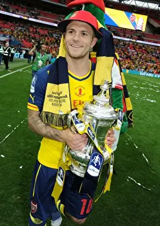 Arsenal V Aston Villa - FA Cup Final 2015 Prints: Arsenal's Jack Wilshere: Emotional FA Cup Victory Celebration