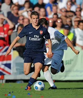 SC Columbia V Arsenal 2009-10 Prints: Arsenal's Jack Wilshere Faces Off Against Alexander Frimmel of SC Columbia in Pre-Season Friendly