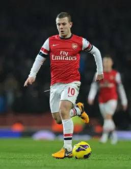 Arsenal V West Ham United 2012-13 Prints: Arsenal's Jack Wilshere Fights for Possession Against West Ham United in the Premier League