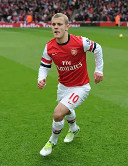Arsenal V Queens Park Rangers 2012-13 Prints: Arsenal's Jack Wilshere Gears Up for Premier League Clash Against Queens Park Rangers (2012-13)