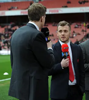 Arsenal V Hull City - FA Cup 2015-16 Prints: Arsenal's Jack Wilshere and Jake Humphrey Pre-Match Chat - Arsenal vs Hull City