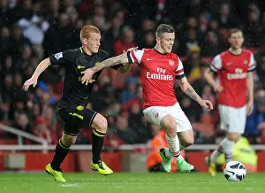 Arsenal V Wigan Athletic 2012-13 Prints: Arsenal's Jack Wilshere Scores in 4-1 Victory over Wigan Athletic