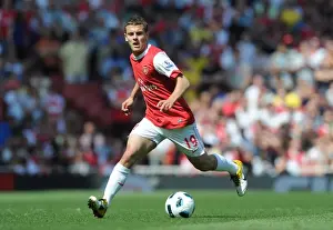 Arsenal V Manchester United 2010-2011 Prints: Arsenal's Jack Wilshere Scores the Winner Against Manchester United in the Barclays Premier League