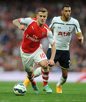 Arsenal V Tottenham Hotspur 2014-15 Prints: Arsenal's Jack Wilshere vs