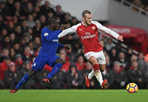 Arsenal V Chelsea 2017-18 Prints: Arsenal's Jack Wilshere vs