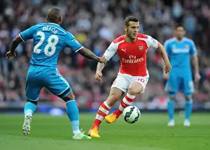 Arsenal's Jack Wilshere vs. Sunderland's Jermain Defoe: Intense Face-Off in Premier League Showdown, May 2015