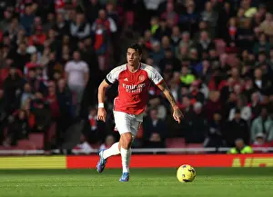 Arsenal's Jakub Kiwior in Action: Arsenal vs Sheffield United (2023-24 Premier League)