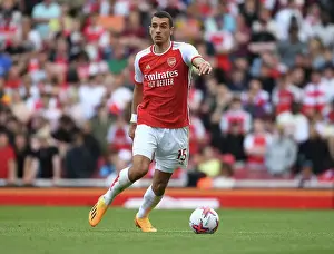 Arsenal V Wolverhampton Wanderers 2022-23 Prints: Arsenal's Jakub Kiwior Faces Off Against Wolverhampton Wanderers in Intense 2022-23 Premier League Clash