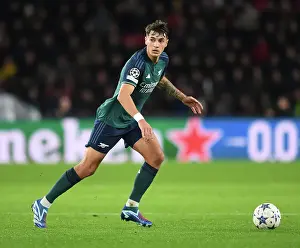 PSV Eindoven V Arsenal 2023-24 Prints: Arsenal's Jakub Kiwior Goes Head-to-Head with PSV Eindhoven in 2023-24 Champions League Clash