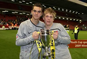 Arsenal's James Shea and Charlie Mann Celebrate FA Youth Cup Victory over Liverpool
