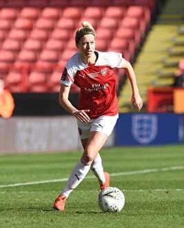Arsenal v Manchester City - Continental Cup Final 2019 Collection: Arsenal's Janni Arnth Faces Off Against Manchester City in FA WSL Continental Cup Final