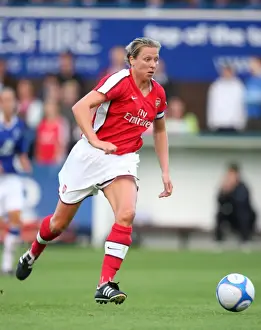 Arsenal's Jayne Ludlow Celebrates Community Shield Victory Over Everton