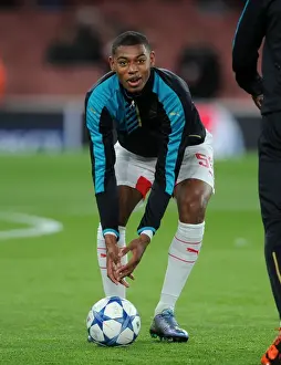 Arsenal V Dinamo Zagreb 2015-16 Prints: Arsenal's Jeff Reine-Adelaide Gears Up for Champions League Clash Against Dinamo Zagreb