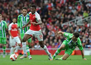 Arsenal V Wolfsburg - Emirates Cup 2015/16 Prints: Arsenal's Jeff Reine-Adelaide Outsmarts VfL Wolfsburg's Timm Klose at Emirates Cup 2015/16