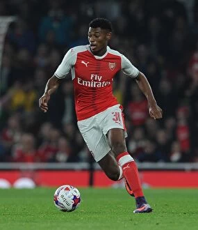 Images Dated 25th October 2016: Arsenal's Jeff Reine-Adelaide Scores the Second in a 2:0 EFL Cup Victory over Reading