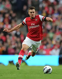 Manchester City V Arsenal 2012:13 Prints: Arsenal's Jenkinson Faces Manchester City in Premier League Showdown (2012-13)