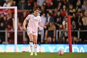 Manchester United Women V Arsenal Women 2022-23 Prints: Arsenal's Jennifer Beattie Faces Off Against Manchester United in FA Women's Super League Clash