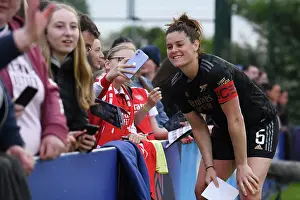 Everton Women V Arsenal Women 2022-23 Prints: Arsenal's Jennifer Beattie Greets Fan after Everton Clash in FA Women's Super League (2022-23)