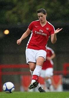 Images Dated 7th October 2009: Arsenal's Jennifer Beattie Scores in Historic 9-0 UEFA Women's Champions League Victory