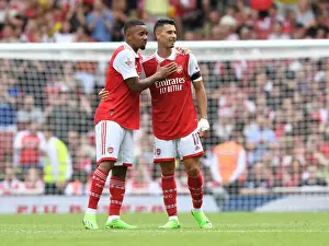 Arsenal's Jesus and Martinelli in Action against Sevilla - Emirates Cup 2022