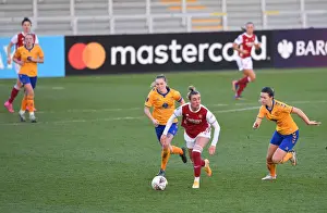 Arsenal Women V Everton Women 2020-21 Prints: Arsenal's Jill Roord Battles Everton Defenders in FA WSL Clash at Meadow Park (2020-21)