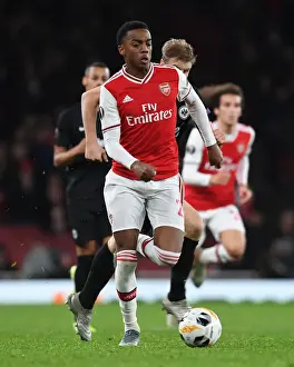 Arsenal's Joe Willock in Action against Eintracht Frankfurt in Europa League Clash