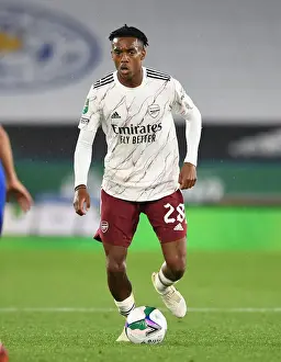 Arsenal's Joe Willock in Action against Leicester City in Carabao Cup Clash
