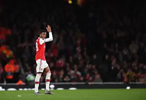 Arsenal's Joe Willock in Action against Standard Liege in Europa League Group F
