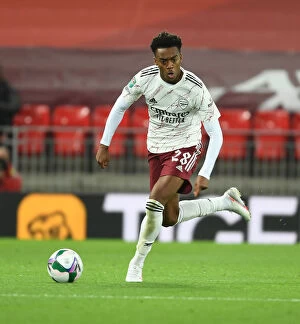Liverpool v Arsenal - Carabao Cup 2020-21 Collection: Arsenal's Joe Willock at Empty Anfield: Carabao Cup Showdown with Liverpool, 2020