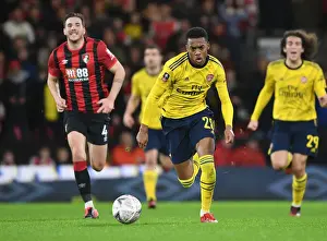 AFC Bournemouth V Arsenal - FA Cup 4th Rd 2020 Prints: Arsenal's Joe Willock Breaks Past Bournemouth's Dan Gosling in FA Cup Fourth Round Clash