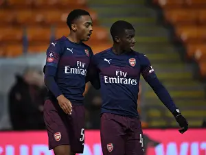Arsenal's Joe Willock and Eddie Nketiah Celebrate Goal against Blackpool in FA Cup Third Round