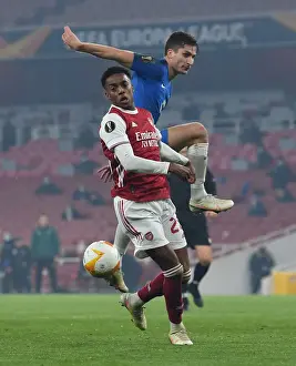 Arsenal V Molde FK 2020-21 Prints: Arsenal's Joe Willock Faces Off Against Kristoffer Haugen in Europa League Clash