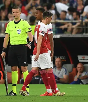 Arsenal V Chelsea Europa League Cup Final 2019 Prints: Arsenal's Joe Willock Replaces Mesut Ozil in Europa League Final Against Chelsea
