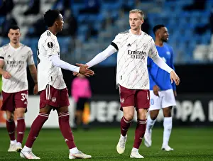 Arsenal's Joe Willock and Rob Holding in Action against Molde FK in UEFA Europa League