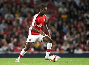 Arsenal V FC Twente 2008-09 Prints: Arsenal's Johan Djourou Celebrates in Arsenal's 4-0 Victory over FC Twente in the UEFA Champions League