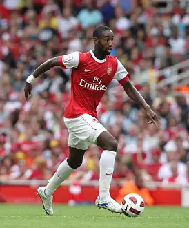Arsenal's Johan Djourou Celebrates Emirates Cup Victory Over Celtic (3-2)
