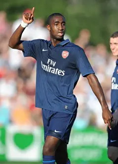SC Columbia V Arsenal 2009-10 Prints: Arsenal's Johan Djourou Shines in Dominant 7-1 Pre-Season Win Over SC Columbia