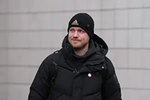 Manchester City Women V Arsenal Women 2022-23 Prints: Arsenal's Jonas Eidevall Arrives at Manchester City's The Academy Stadium Ahead of FA Women's Super League