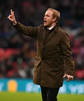 Arsenal's Jonas Eidevall at FA Women's Cup Final: Arsenal vs. Chelsea at Wembley Stadium