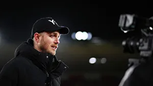 Southampton Women V Arsenal Women - Conti Cup 2023-24 Prints: Arsenal's Jonas Eidevall Reacts after Southampton Women's FA Cup Match