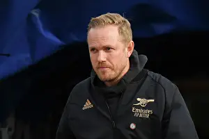 Everton Women V Arsenal Women 2022-23 Prints: Arsenal's Jonas Eidevall Watches On Before Everton FC Clash in FA Women's Super League (2022-23)