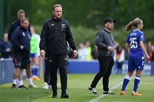Everton Women V Arsenal Women 2022-23 Prints: Arsenal's Jonas Eidevall Watches Over Women's Super League Clash vs. Everton