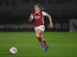 Images Dated 28th April 2021: Arsenal's Jordan Nobbs in Action against West Ham United Women in FA WSL Match Amidst Empty Stands